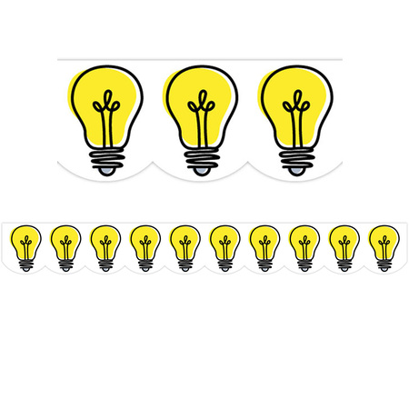 Creative Teaching Press Doodle Lightbulbs EZ Border, Classroom Border Trim, PK72 10430